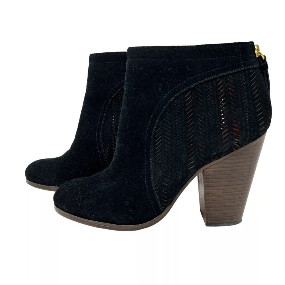 Coach Honey Booties in black suede size 6.5